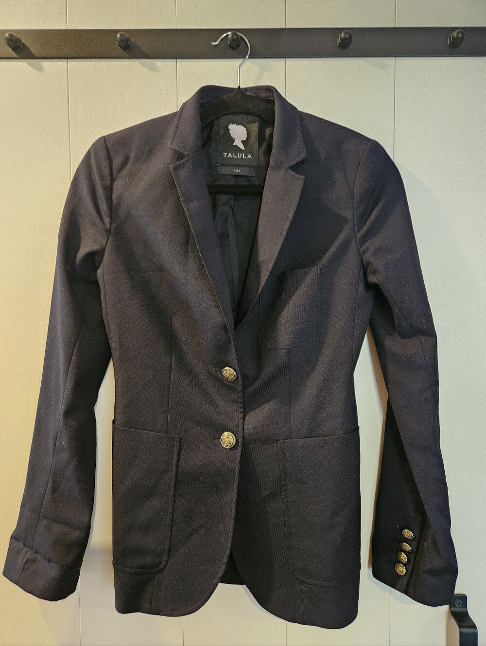 Talula By Aritiza Navy Blazer with Gold Buttons